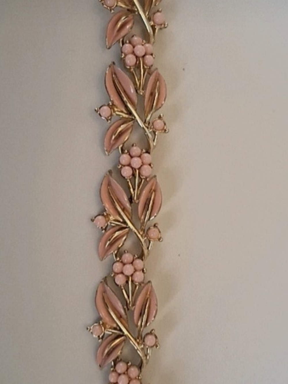 Vintage Coro Pink Gold Tone Bracelet